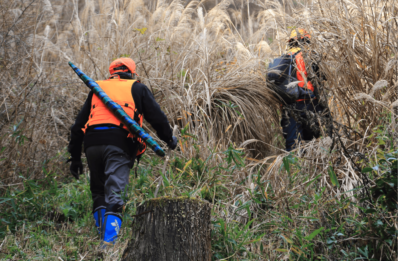 猟師の山中での活動